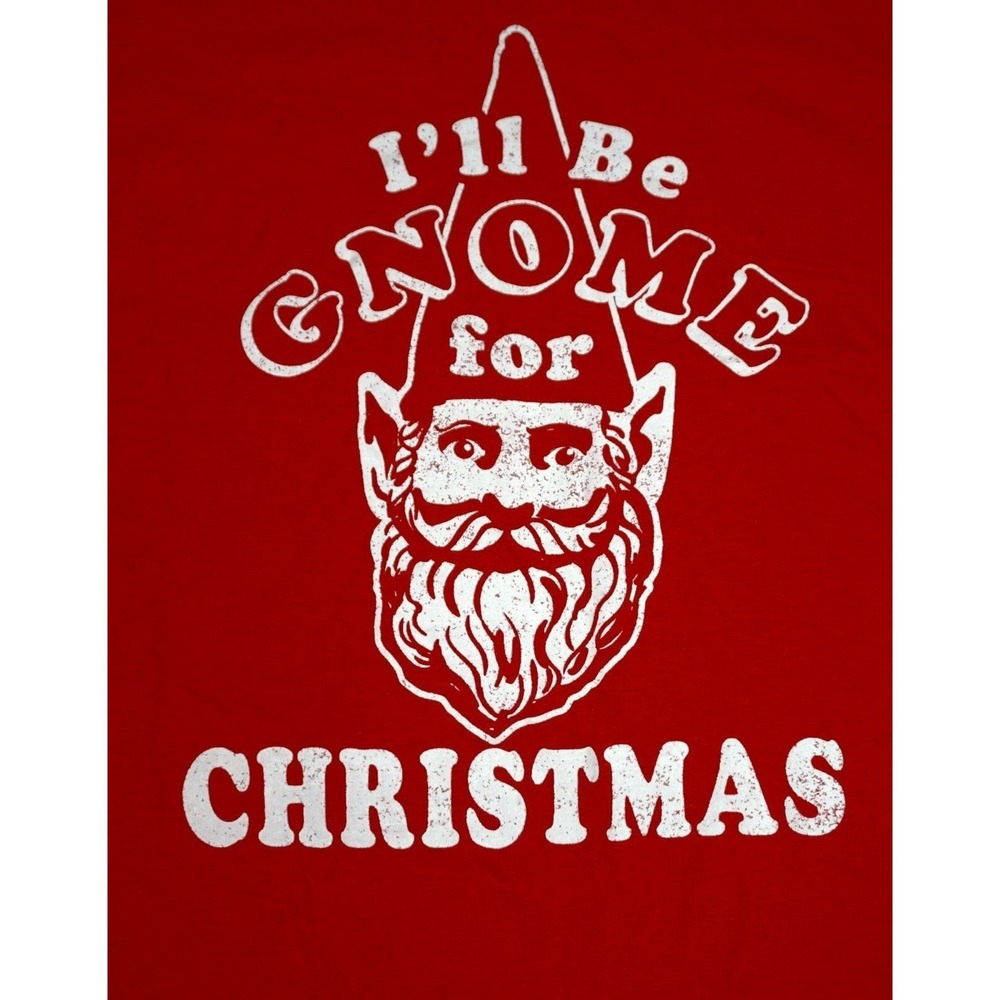 ILL BE GNOME FOR CHRISTMAS Men Size 2XL Red Fifth‎ Sun Holiday T-Shirt NEW